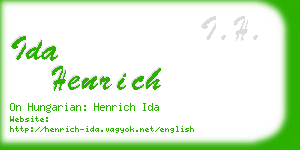 ida henrich business card